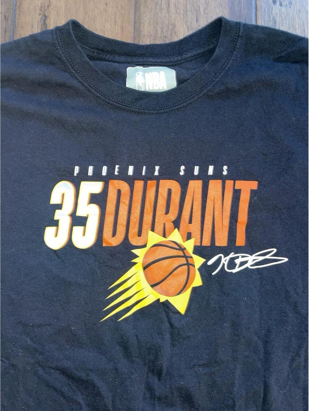 NBA Phoenix Suns 35 DURANT T-shirt Basketball Double Sided Graphics Sz XL Black